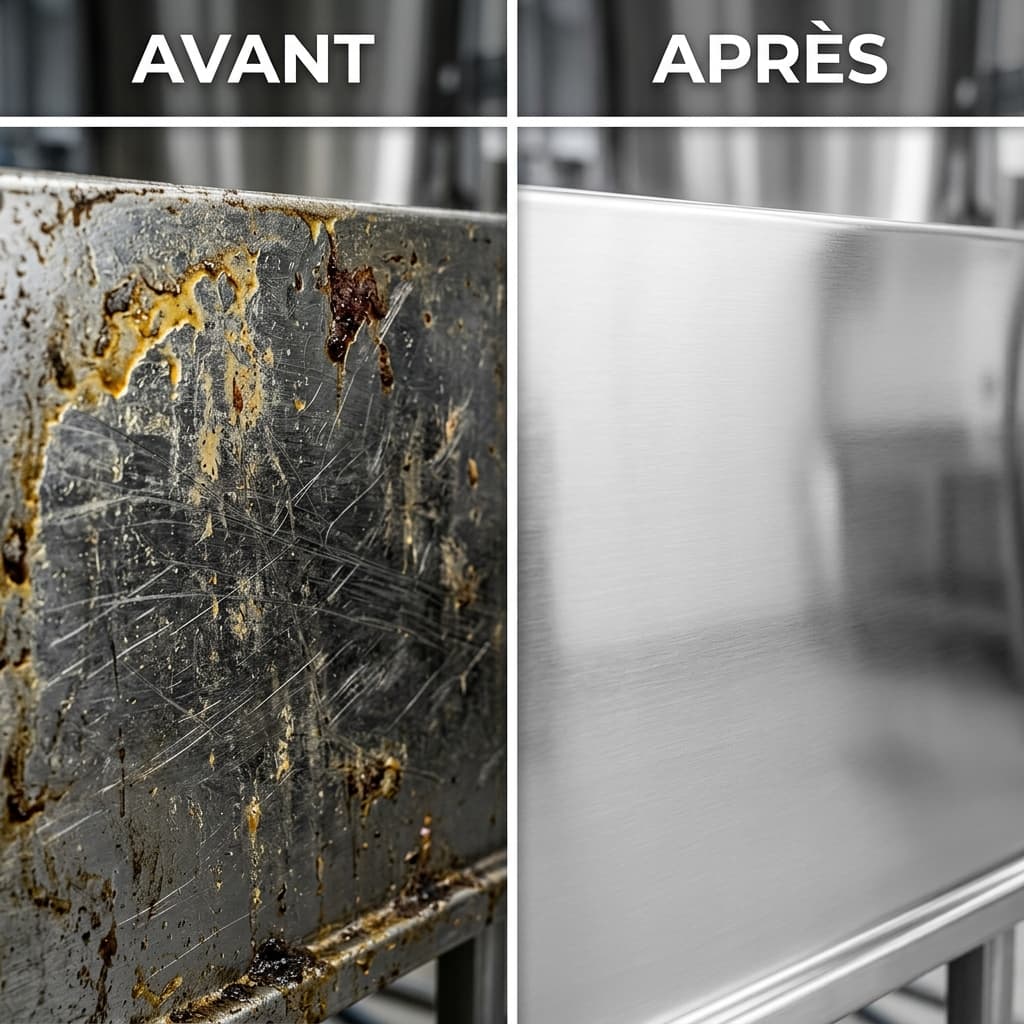 Pourquoi certaines zones inox deviennent plus difficiles à nettoyer avec le temps